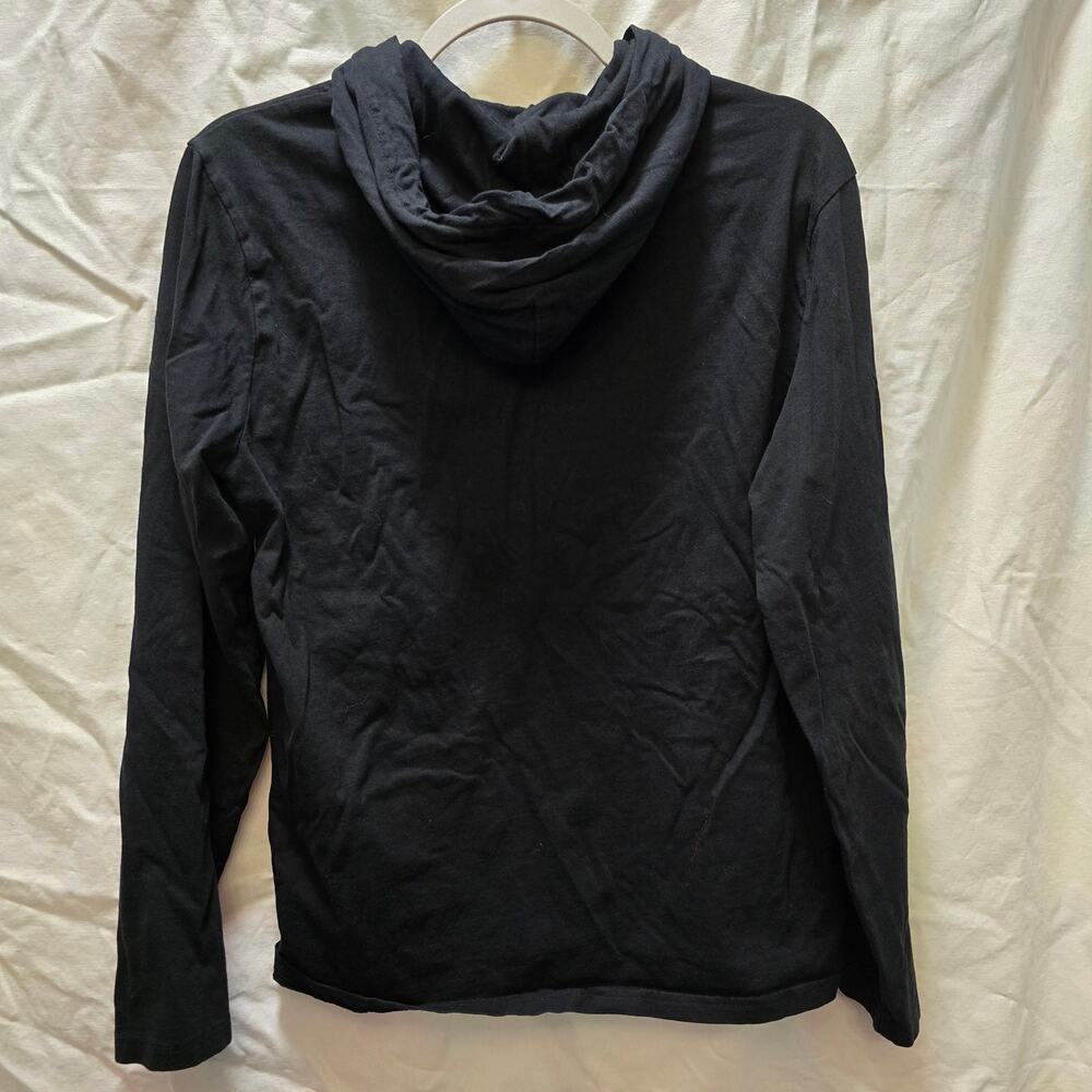 Polo Ralph Lauren Jersey Hooded T-shirt in black long sleeve hooded men's medium - Picture 8 of 10